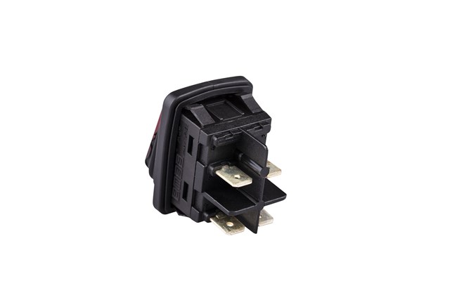 30*22mm Black Body 2NO with Illumination with Terminal (0-I) Marked Red A54 Series Rocker Switch